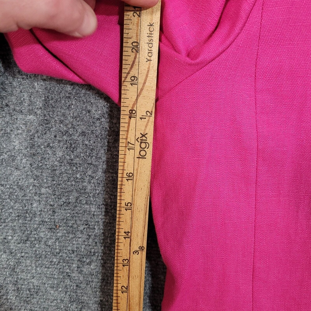 Michael Kors 100% Linen Blazer Women's 16 Radiant Pink One Button Business NWT - Picture 8 of 10